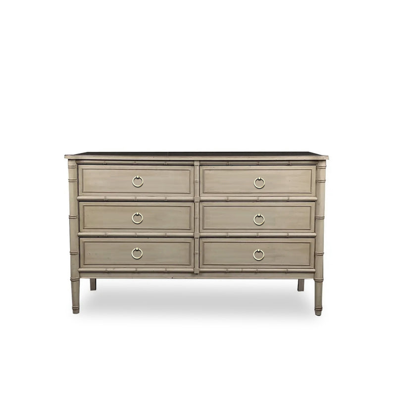 Chinoise Bamboo Horizontal Chest (6-Drawer)