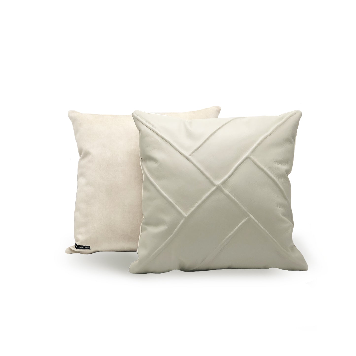 Weave Sculpted Leather Cushion | Throw Pillow