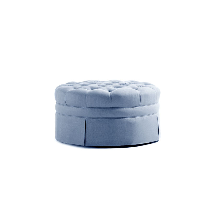 Lea Circular Upholstered Tufted Ottoman