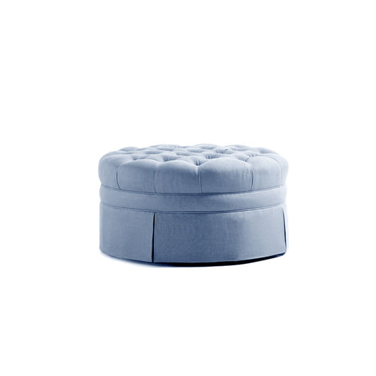 Lea Circular Upholstered Tufted Ottoman