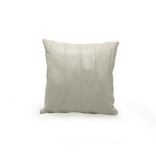 Stripe Sculpted Leather Cushion | Throw Pillow